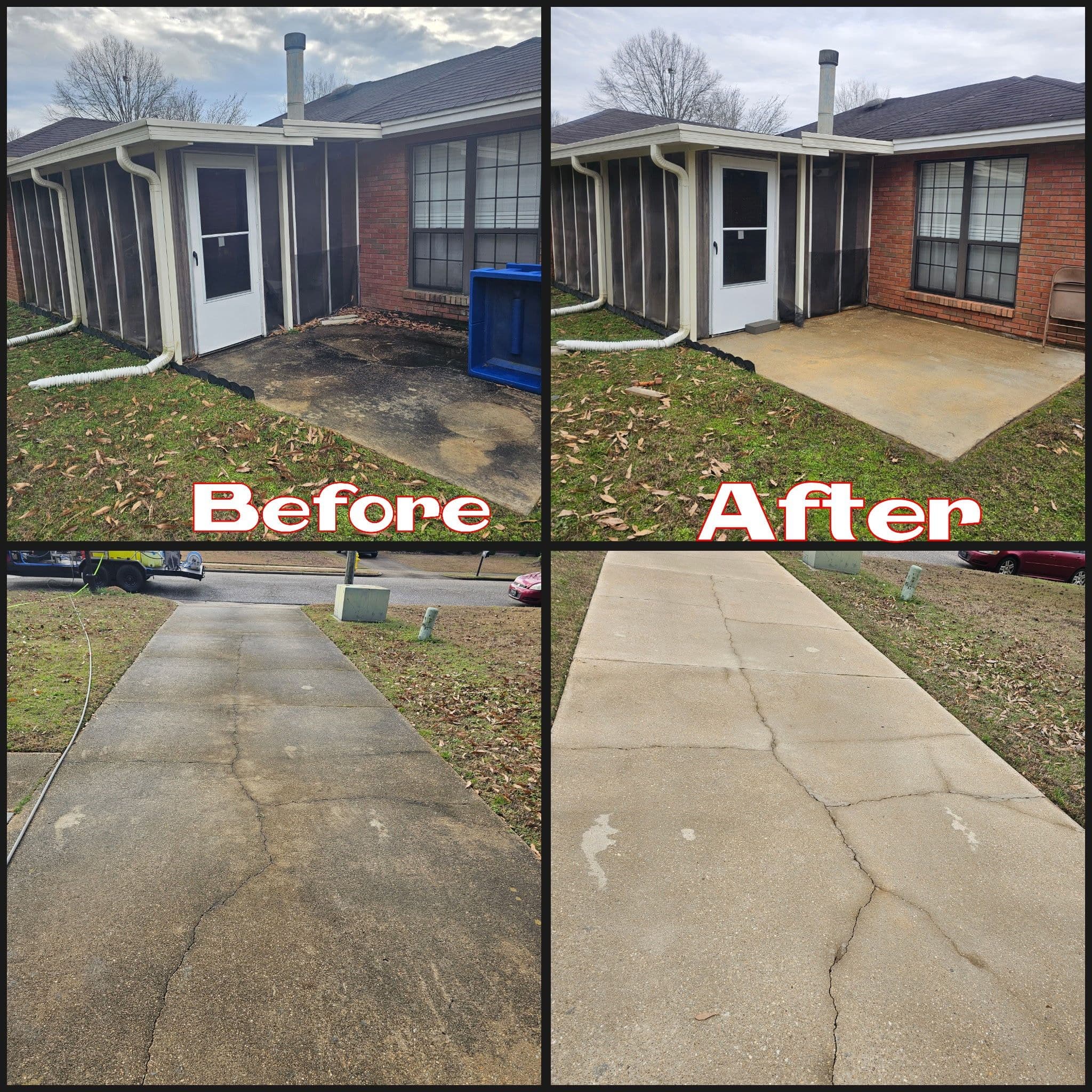 Project Driveway and Patio Cleanup For a Fresh Look image